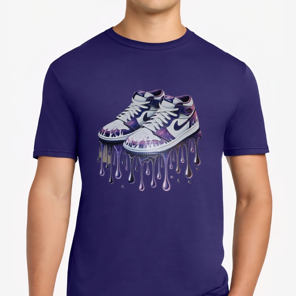 Graphic Tee with Sneaker Design